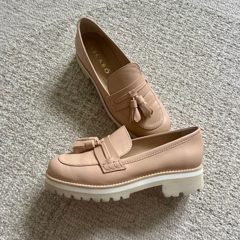 Mascaró Lilian Loafer with Tassels in Nude/White